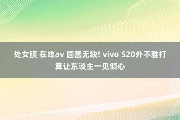 处女膜 在线av 圆善无缺! vivo S20外不雅打算让东谈主一见倾心